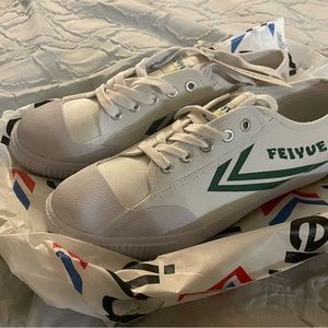 Feiyue LE 1920 Shoe Size Mens 9/Womens 11, White/Green